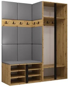 Mobilier hol Tovenaz XII (Alb + albastru) (cu oglindă). 1104805