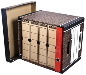 Container de dosar Fellowes Bankers Box Woodgrain 2 buc/pachet, maro