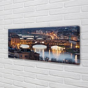 Tablouri canvas Italia Poduri râu noapte