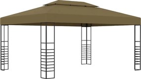 vidaXL Pavilion de grădină, gri taupe, 3 x 4 m, 180 g/m²