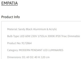 Lustra LED dimabila design circular EMPATIA D-60cm