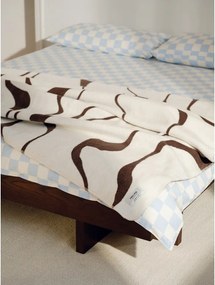 Pătură maro/crem 150x200 cm Felu – noo.ma