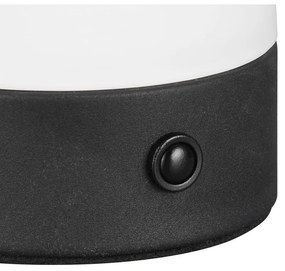 Veioză alb mat LED cu abajur din sticlă (înălțime 18 cm) Dooley – Trio