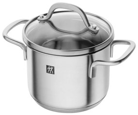Oala cu capac sticla Zwilling Pico 66653120, 1 L, 12 cm, Otel inoxidabil 18/10, Cuptor si inductie, Argintiu