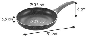 Tescoma Tigaie Manico Rosso 32 cm, roșu, 32 cm