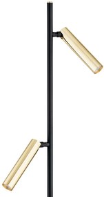 Lampadar, lampa de podea design modern TORRE negru, alama