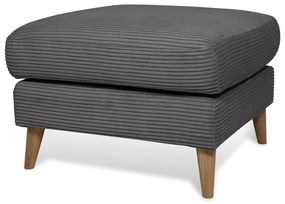 Taburet gri închis cu tapițerie din catifea reiată Paris – Scandic