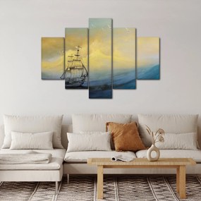 Tablou - Pictură barcă pe mare (150x105 cm)