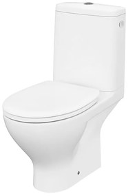 Set vas WC pe pardoseala Cersanit Moduo 650 rezervor 3/5 l si capac slim softclose alb