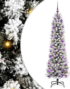 vidaXL Brad de Crăciun artificial Alb 180 cm PVC și metal și plastic