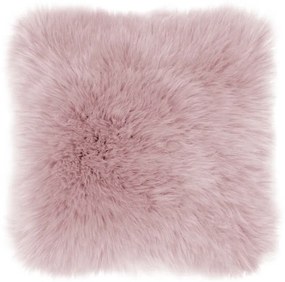 Pernă Tiseco Home Studio Sheepskin, 45 x 45 cm, roz