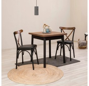 Set mobilier sufragerie Duvasa 12 (negru) (pentru 2 persoane). 1095033