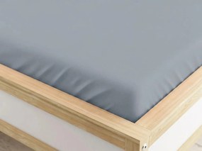 Cearsaf cu elastic din microfibra, gri deschis, 180 x 200 cm