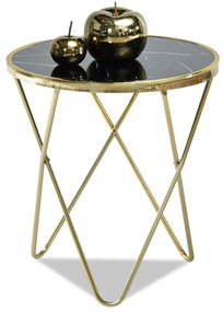 Măsuță de cafea Armin S (marmură neagră + auriu). Promo -20%. 1111443