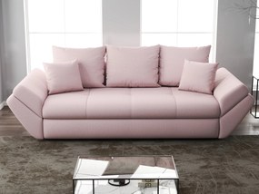 Canapea extensibilă dumonde cu ladă de depozitare si sezut confortabil din spuma high-density, Loana Enjoy Flamingo 250x100 cm