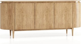 Comodă lemn masiv Miami 5 usi, 180 × 50 × 77,5 cm