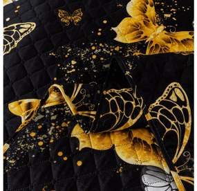 Cuvertura de pat GOLD BUTTERFLY negru Dimensiune: 220 x 240 cm