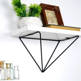 SET 2x raft de perete 14x30 cm alb