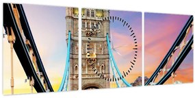 Tablou - Tower Bridge (cu ceas) (90x30 cm)