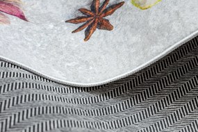 ANDRE 3343 covor lavabil Condimente, bucatarie, anti-alunecare - argint / bej