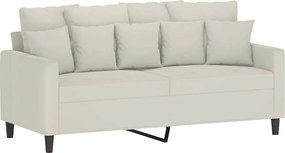 vidaXL Canapea cu 2 locuri, crem, 140 cm, catifea