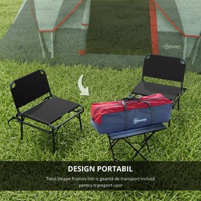 Outsunny Cort pentru Camping pentru 5-6 Persoane, Rezistent la Apa 3000mm si Protectie UV, Stalpi din fibra de sticla, 4.55x2.3x1.8m, Gri | Aosom Romania