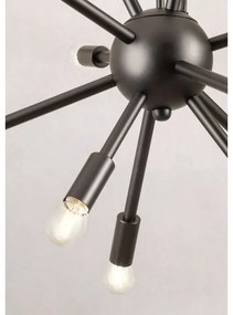 Redo 01-2934 - Candelabru suspendat pe cablu STELLAR, 12x E14, max. 25W/bec, 230V, negru