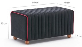 Taburet Mabel Pouf negru