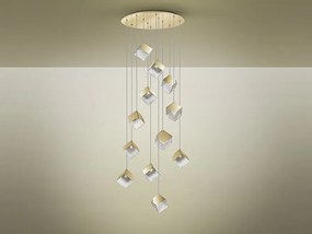 Lustra suspendata casa scarii design decorativ Priscila aurie