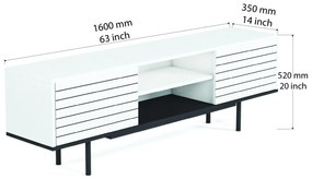 Masă TV/Dulap Coloseum (Alb + Negru) . 1102050