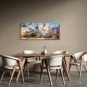 Tablou - Calle Gran Vía, Madrid, Spania (120x50 cm)