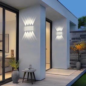 Brilagi - Aplica LED de exterior FLAREBOX, 8W, 230V, alb, IP65