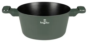 Oală cu capac 24 cm, 4.1L – Berlinger Haus Green Matte Collection BH 8201, verde, cu strat antiaderent din titan, design modern, compatibilă cu toate