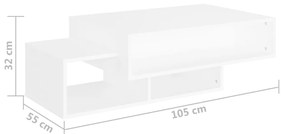 Masuta de cafea, alb, 105x55x32 cm, PAL 1, Alb