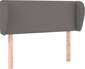 vidaXL Tăblie de pat cu aripioare gri 103x23x78/88 cm piele ecologică