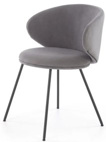 Scaun K587 velvet gri H77 cm