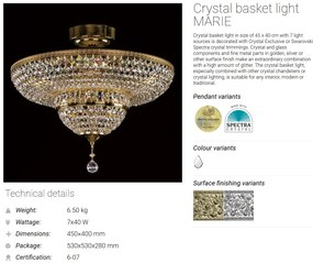 Lustra Cristal Bohemia Exclusive diametru 45cm Marie CE