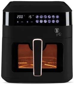 Friteuza cu aer cald, airfryer, capacitate 6.3 L Black Rose Berlinger Haus BH 9446