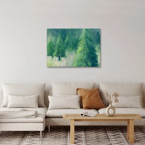 Tablou - Conifere pictate (70x50 cm)