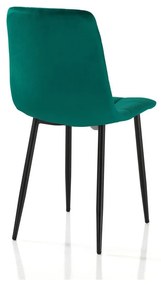 Scaune de dining verde 2 buc. din catifea Faffy – Tomasucci