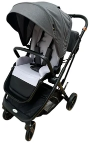Carucior 2 in 1 pentru copii Usor si Compact - Pliabil, Sistem de absorbtie a socurilor, Scaun Reversibil - Gri - CPC-58-gri