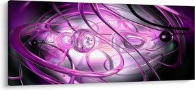 Tabloul cu abstracție frumoasă în violet (120x50 cm)