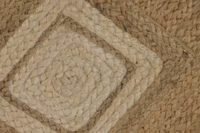 Set 2 tablouri decorative din iută cu relief în ramă din lemn de acacia, 60×90 cm, „Hemp"