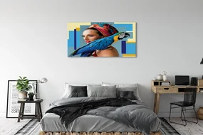 Tablouri canvas Macaw pe umăr