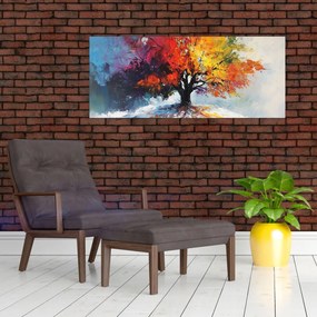 Tablou - Copac multicolor (120x50 cm)