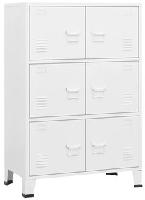 339629 vidaXL Dulap industrial de depozitare, alb, 75x40x115 cm, metal