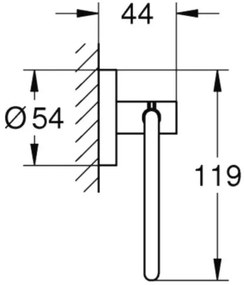 Grohe Essentials Suport hartie igienica, antracit (hard graphite)