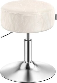 Scaun reglabil pe înălțime AURA pentru măsuța de toaletă, Ø35cm, crem Vasagle