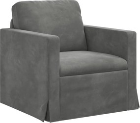 vidaXL Canapea Gri închis 78 x 78 x 80 cm Catifea