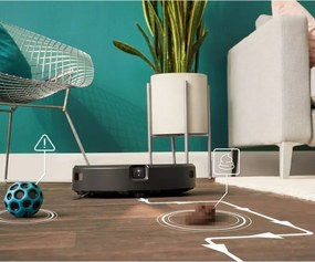 Aspirator robot iRobot Roomba Combo J7, 33W, Wi-Fi, 1700 Pa, 276 ml, Autonomie 75 min, Control vocal, Negru